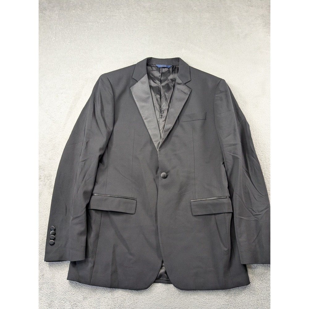 Brooks Brothers 1818 Milano Fit Tuxedo Jacket 40L Estrato Italian Wool Black